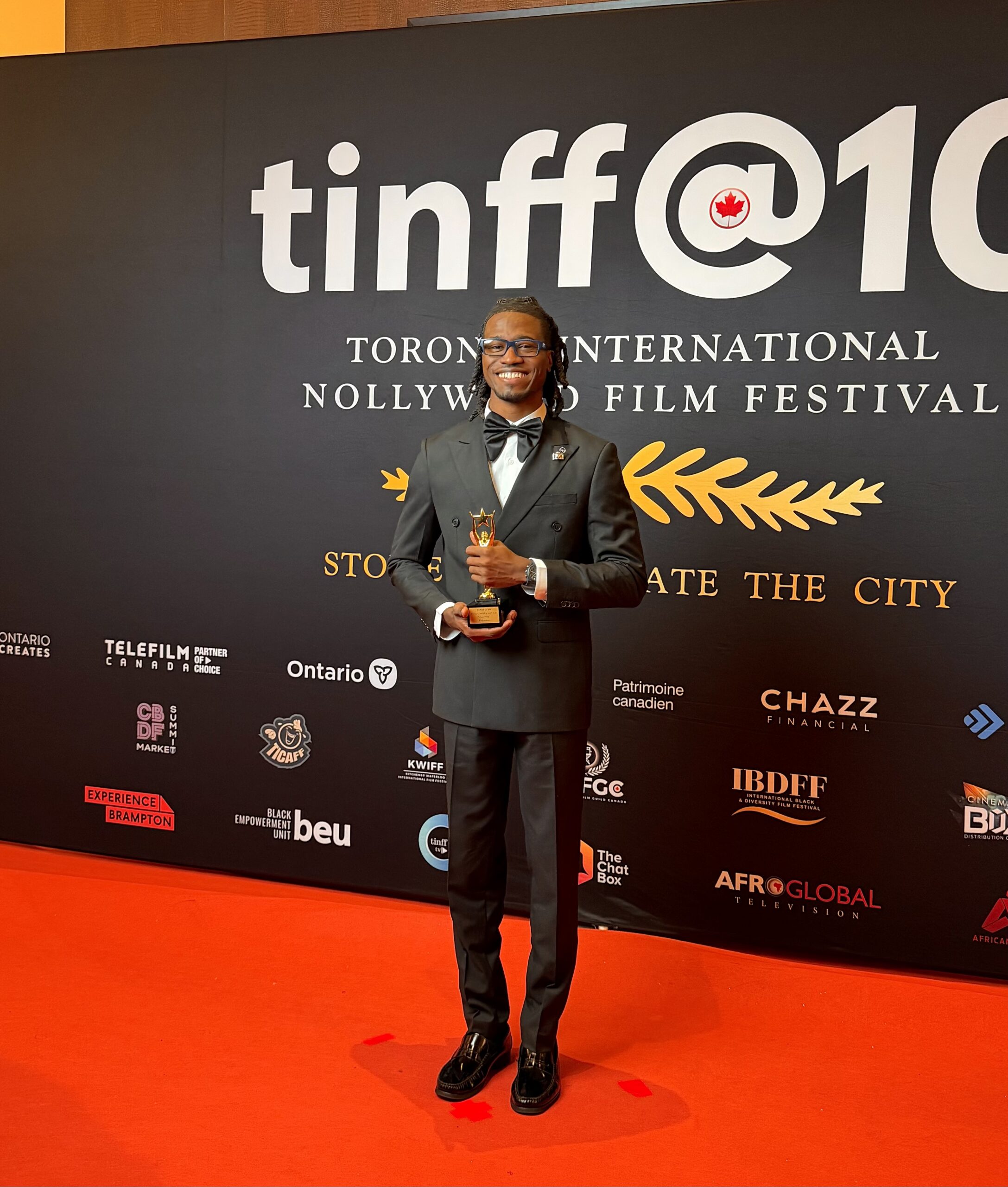 Nathan McPhee's "Visa Blue" wins at Toronto film festival 6 12. Nathan red carpet scaled
